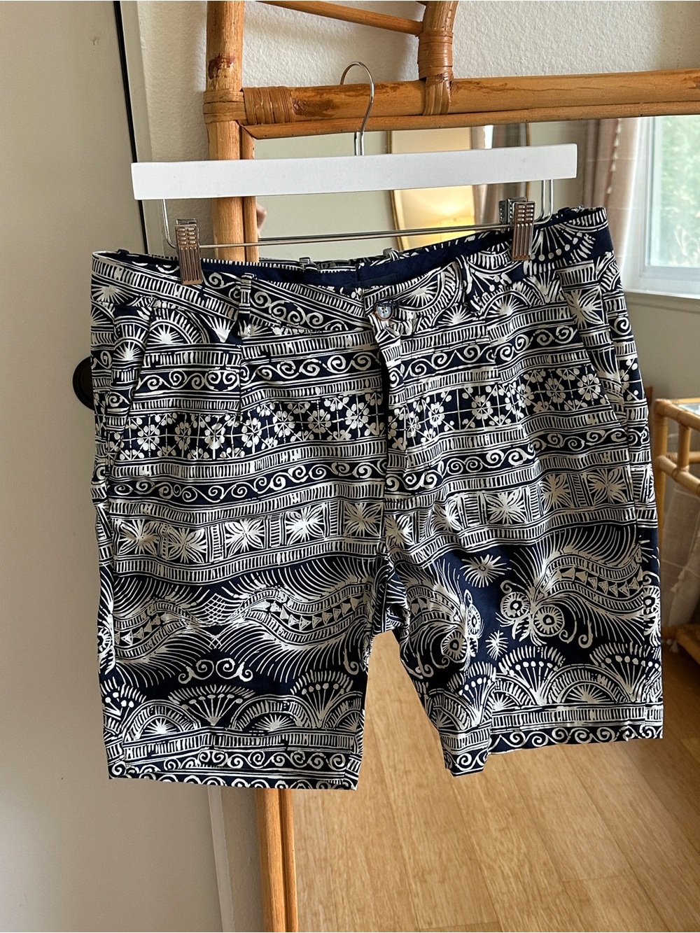 Scotch & Soda Navy and White Patterned Swim Shorts